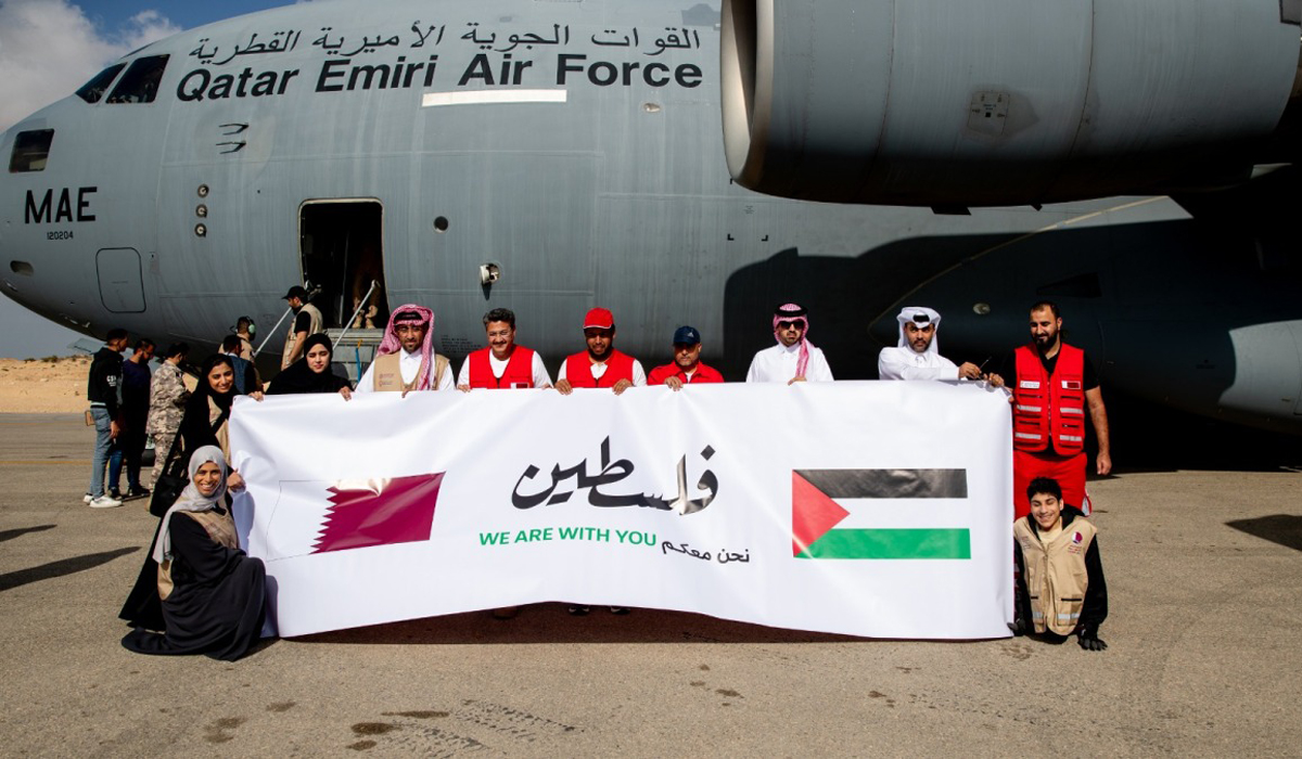 Two Qatari aircraft arrive in Egypt with 62 tonnes Gaza aid